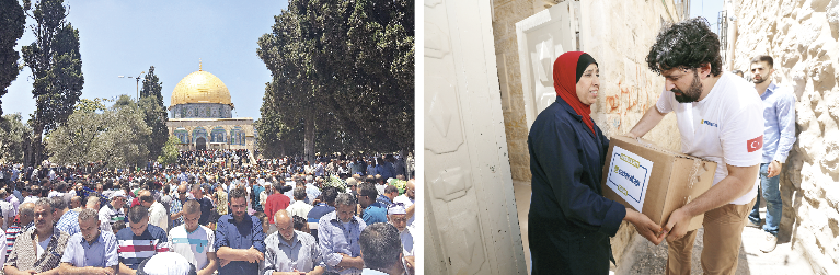 Kudüs’e  sadaka taşıdılar